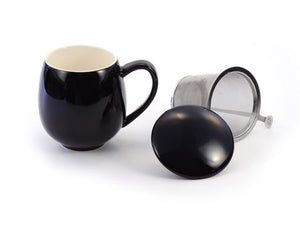 Herb Tea Mug "Saara", Porcelain in Black