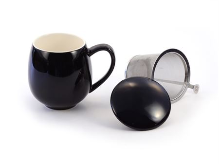 Herb Tea Mug "Saara", Porcelain in Black