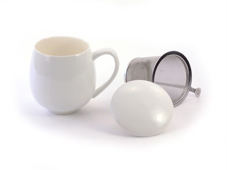 Herb Tea Mug "Saara", Porcelain in White